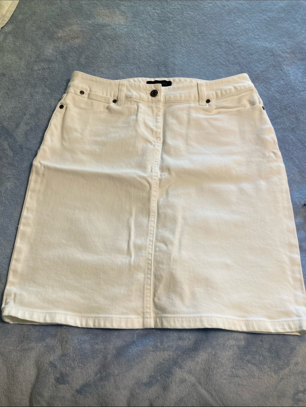 Talbots White Denim Skirt